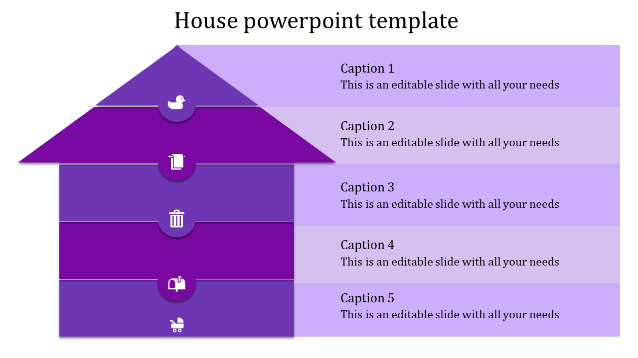 house powerpoint template-purple